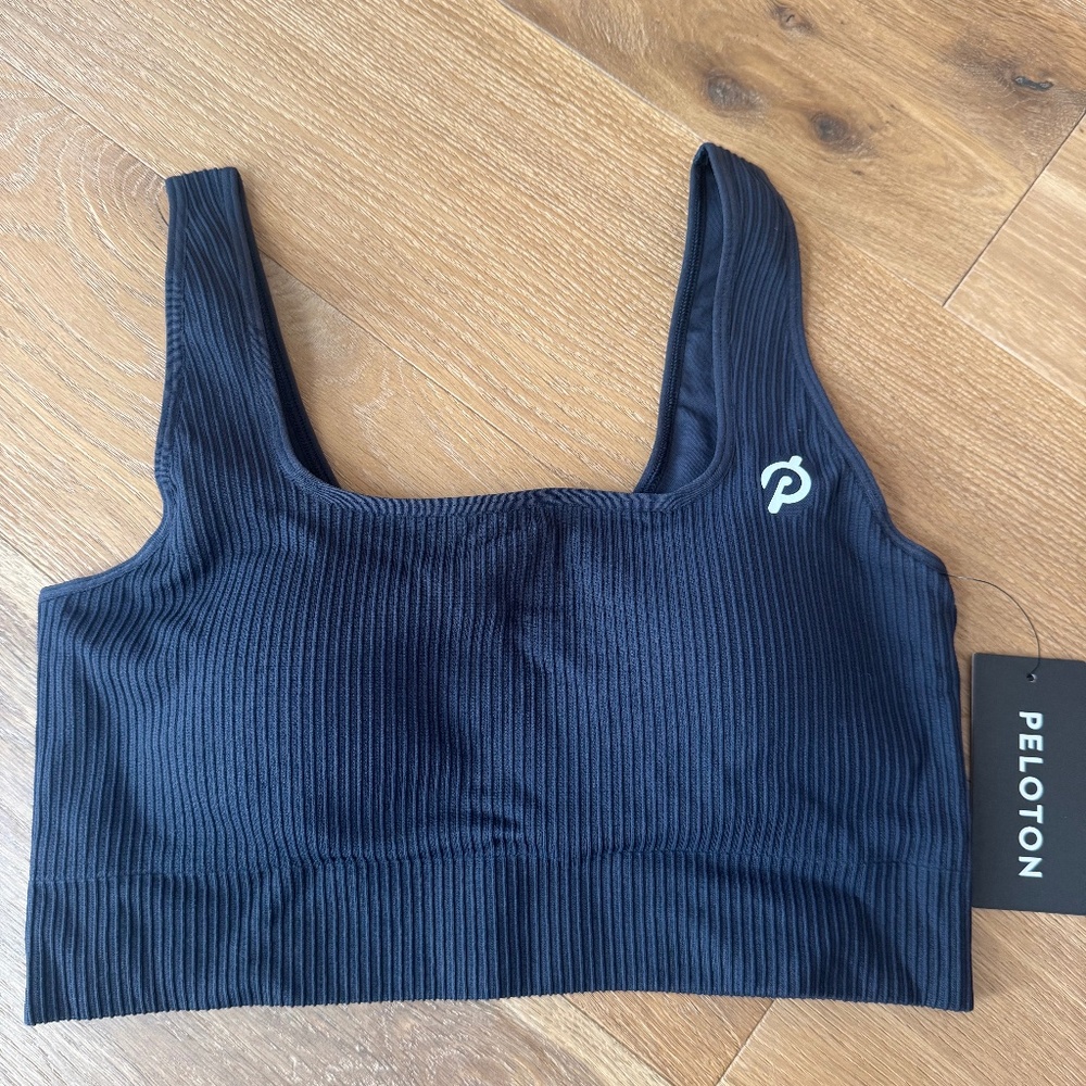 Peloton Ribbed Sports Bra BLACK Size M/L
